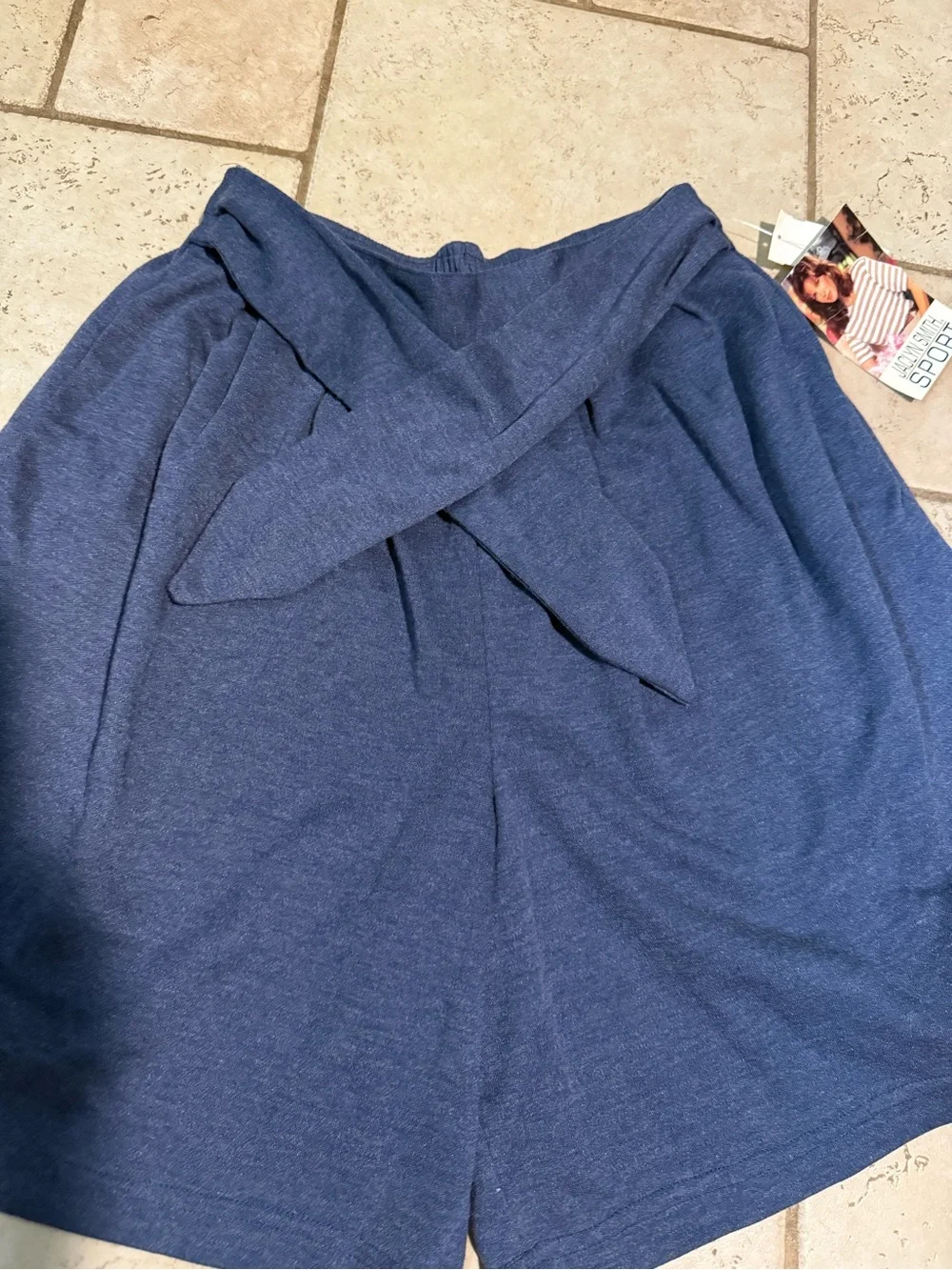 Vintage Women’s Navy Tie-Waist Shorts size M new with tag JACLYN SMITH. SPORT
